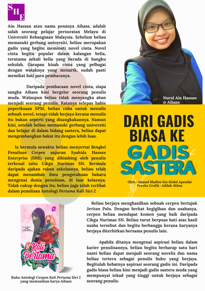 Nurul Ain Hassan @ Aihass - Dari Gadis Biasa Ke Gadis Sastera