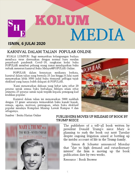 KOLUM MEDIA SHE - 6 JULAI 2020