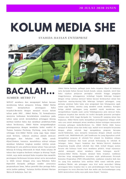 KOLUM MEDIA SHE - 20 JULAI 2020