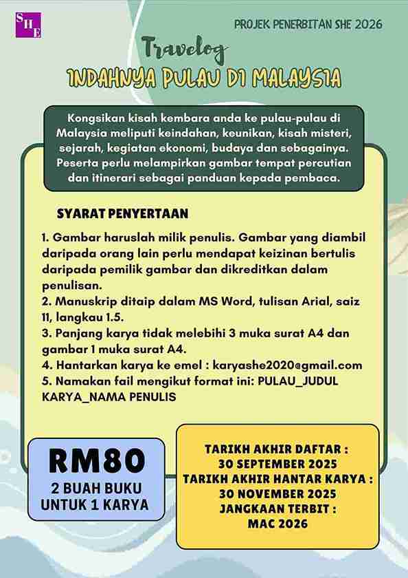 PROJEK PENERBITAN TRAVELOG INDAHNYA PULAU DI MALAYSIA