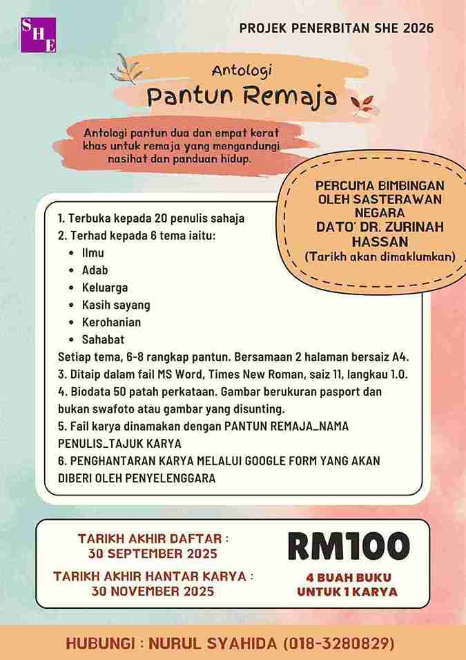PROJEK PENERBITAN ANTOLOGI PANTUN UNTUK REMAJA